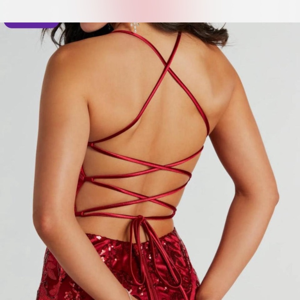 Windsor Red Sequin Prom Dress - Picture 10 of 10